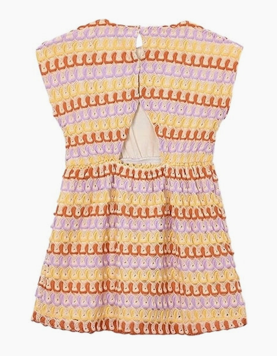 Girls Lilac Crochet Dress