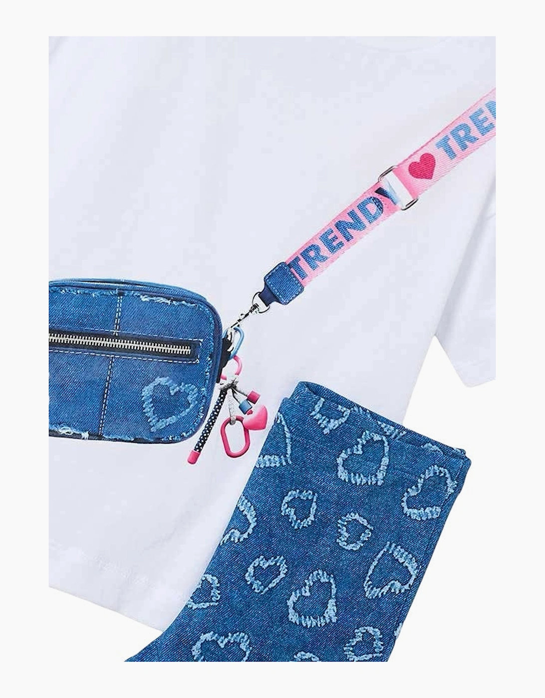 Girls Blue Bag Legging Set