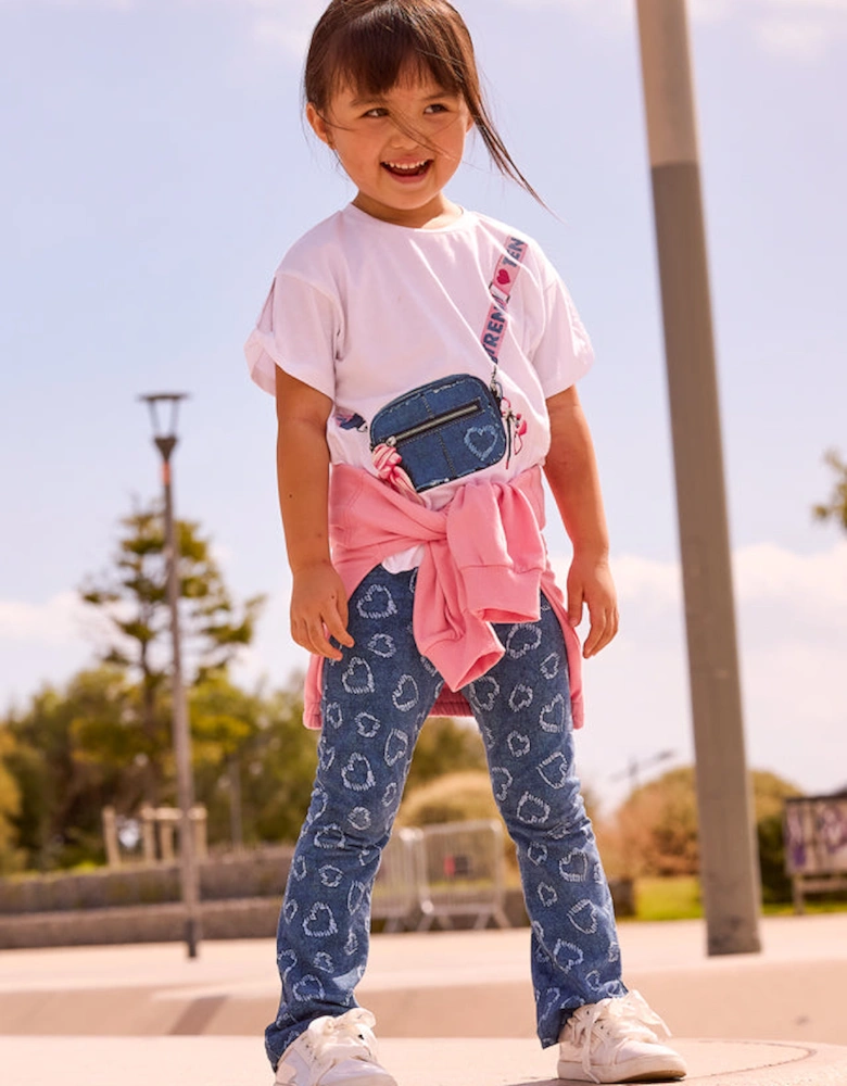 Girls Blue Bag Legging Set