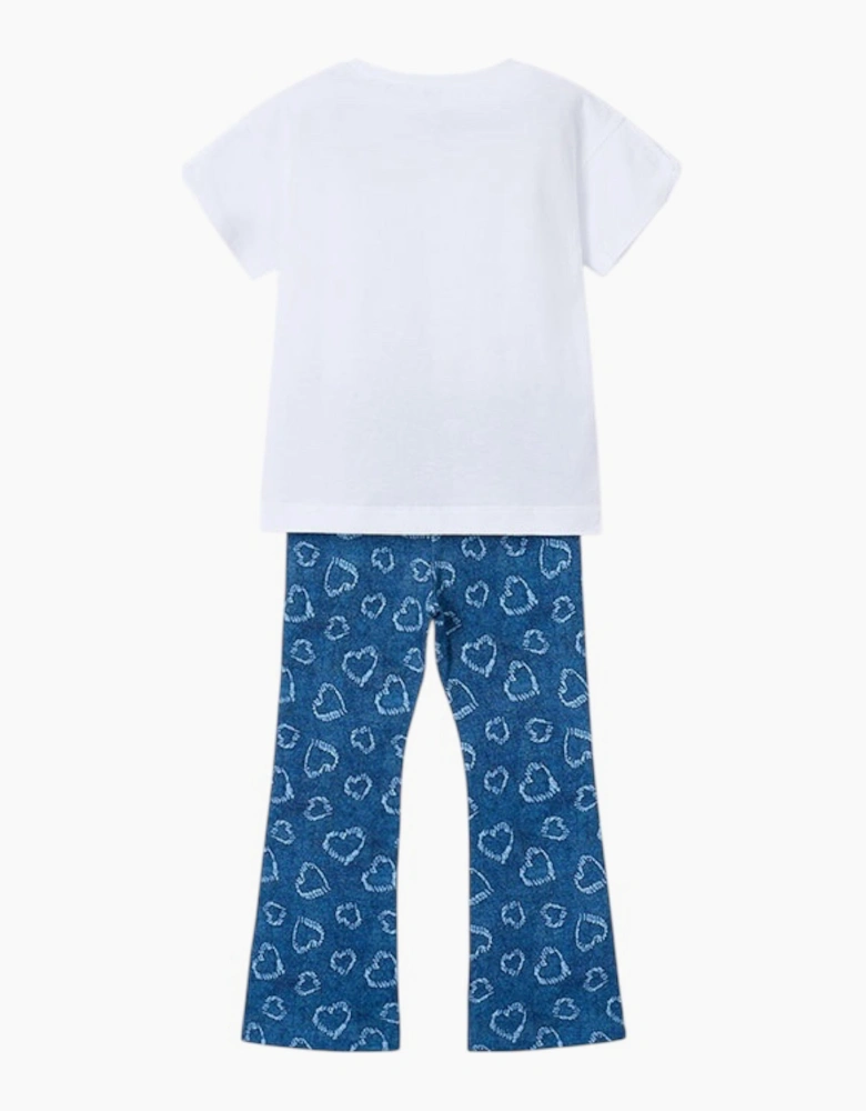 Girls Blue Bag Legging Set