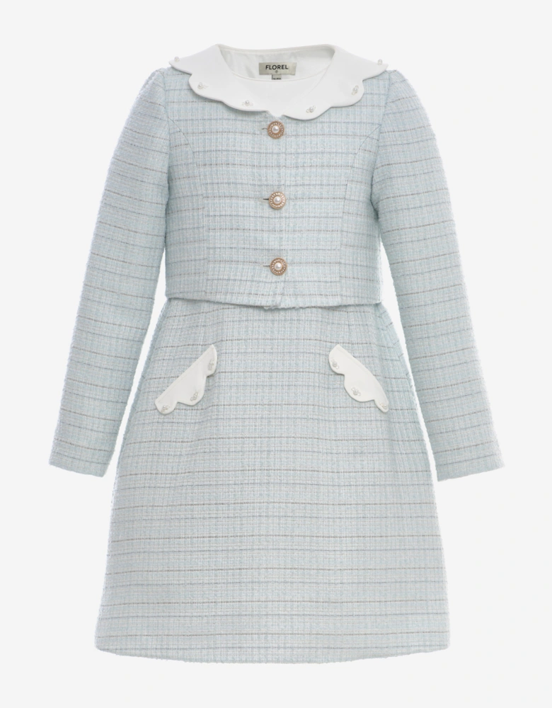 Girls Jacket and Dress Set in Blue