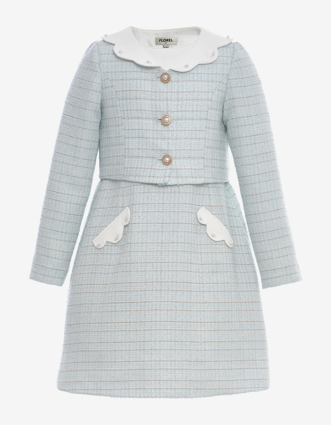 Girls Jacket and Dress Set in Blue