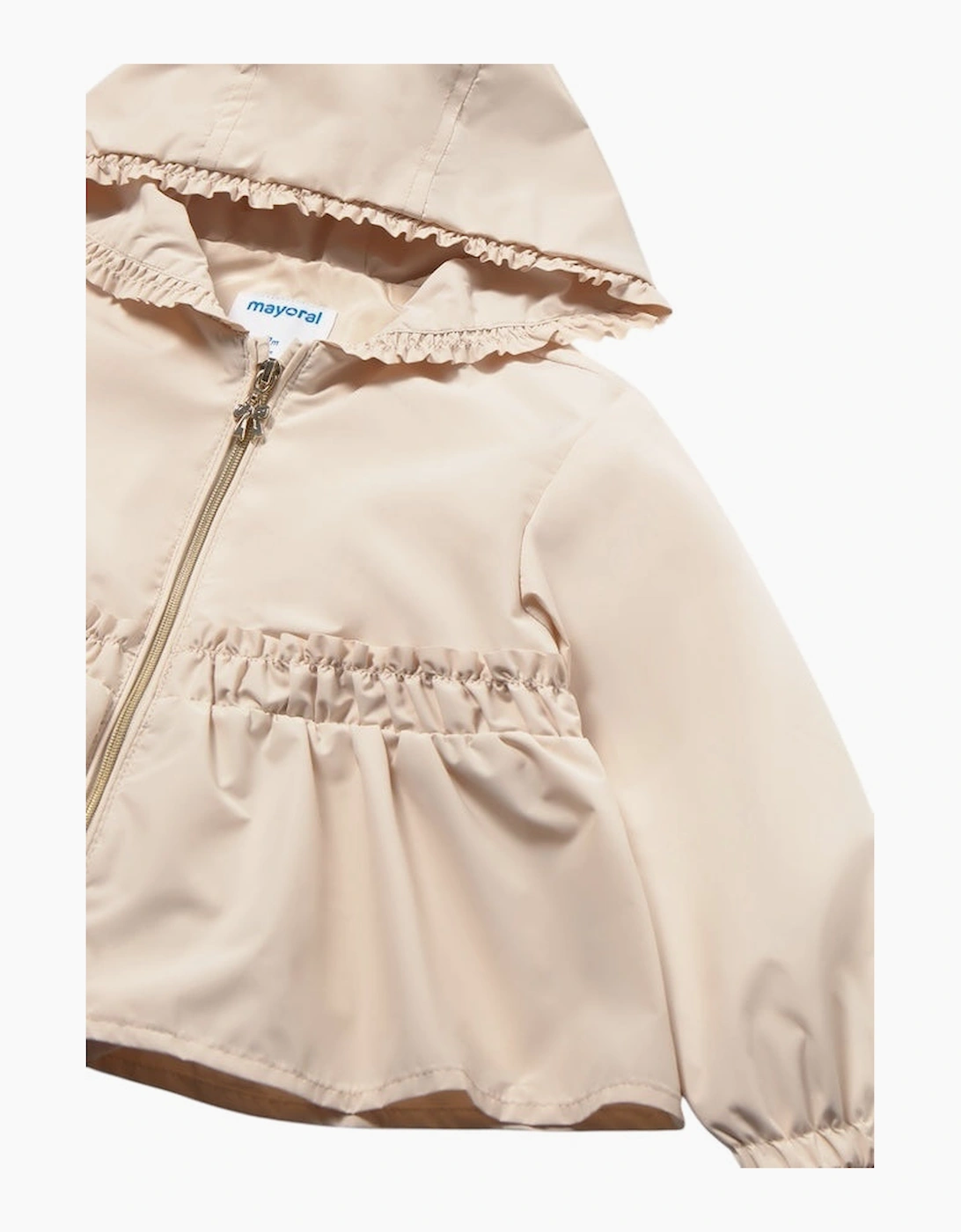 Girls Beige Windbreaker Jacket