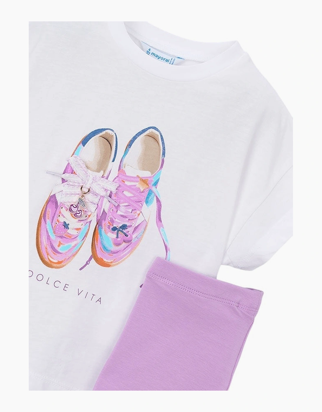 Girls Lilac Bicycle Short Set