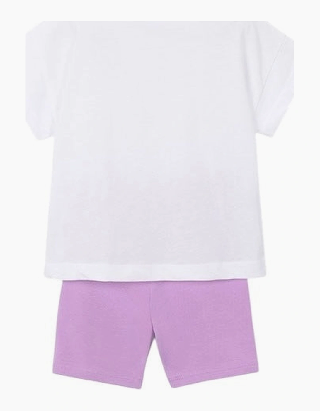 Girls Lilac Bicycle Short Set