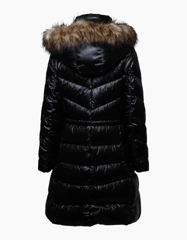Zip Front Waisted Down Jacket