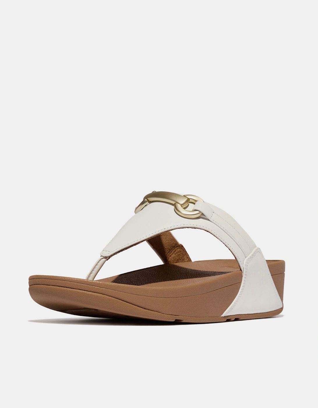 Lulu Chunky-Snaffle Leather Toe-Post Sandals