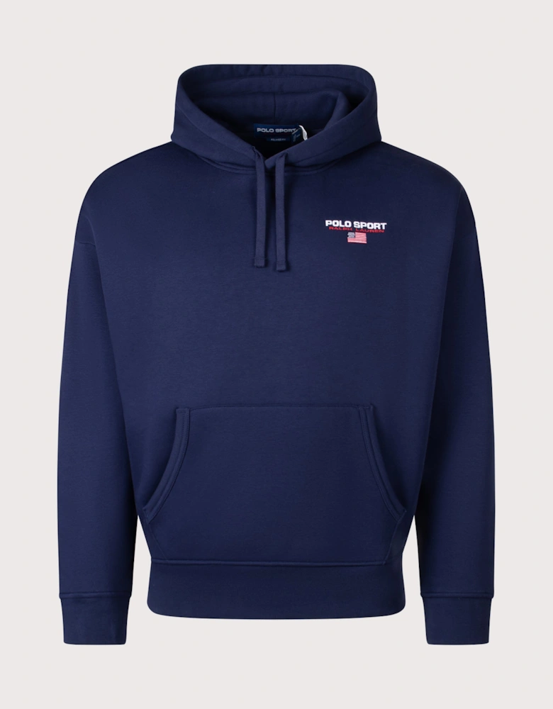 Relaxed Fit Polo Sport Flag Logo Hoodie