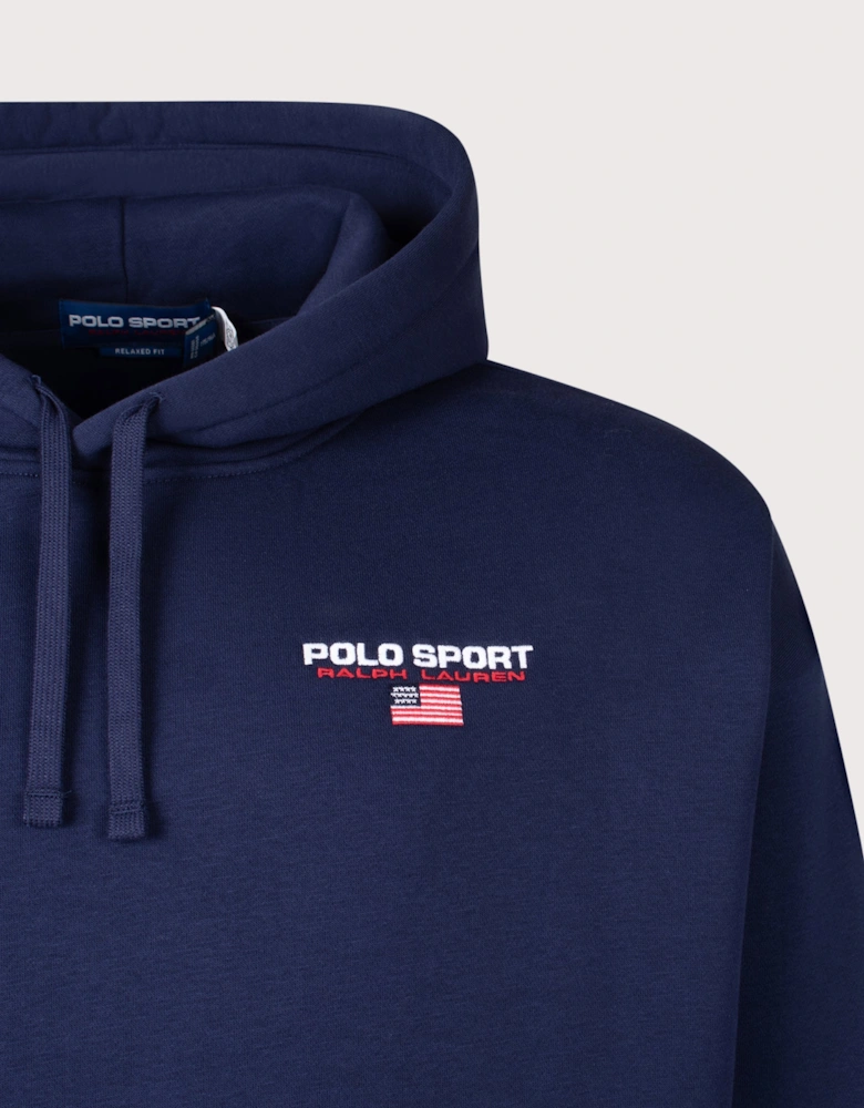 Relaxed Fit Polo Sport Flag Logo Hoodie