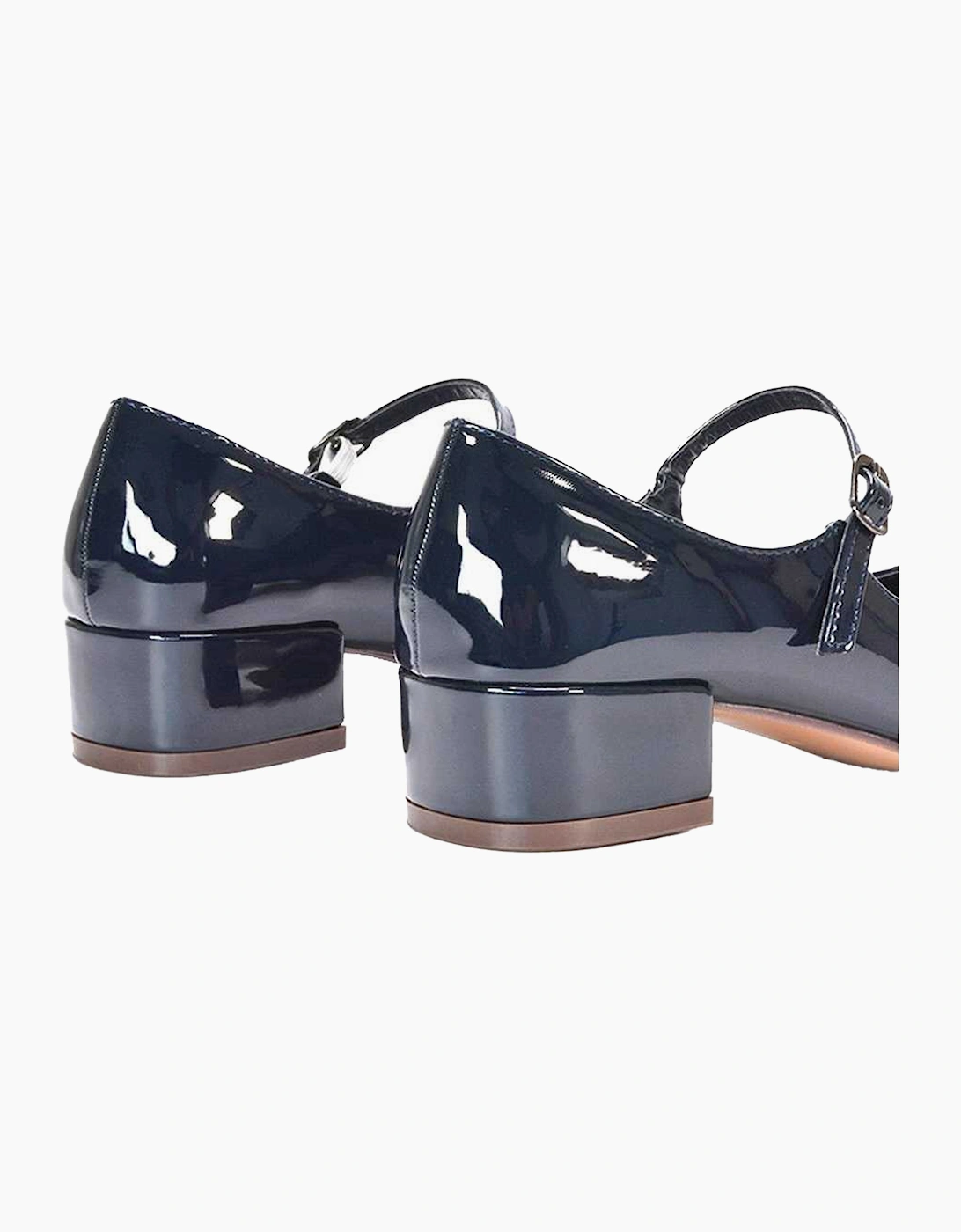 Womens/Ladies Jenna Patent Buckle Low Heel Mary Janes