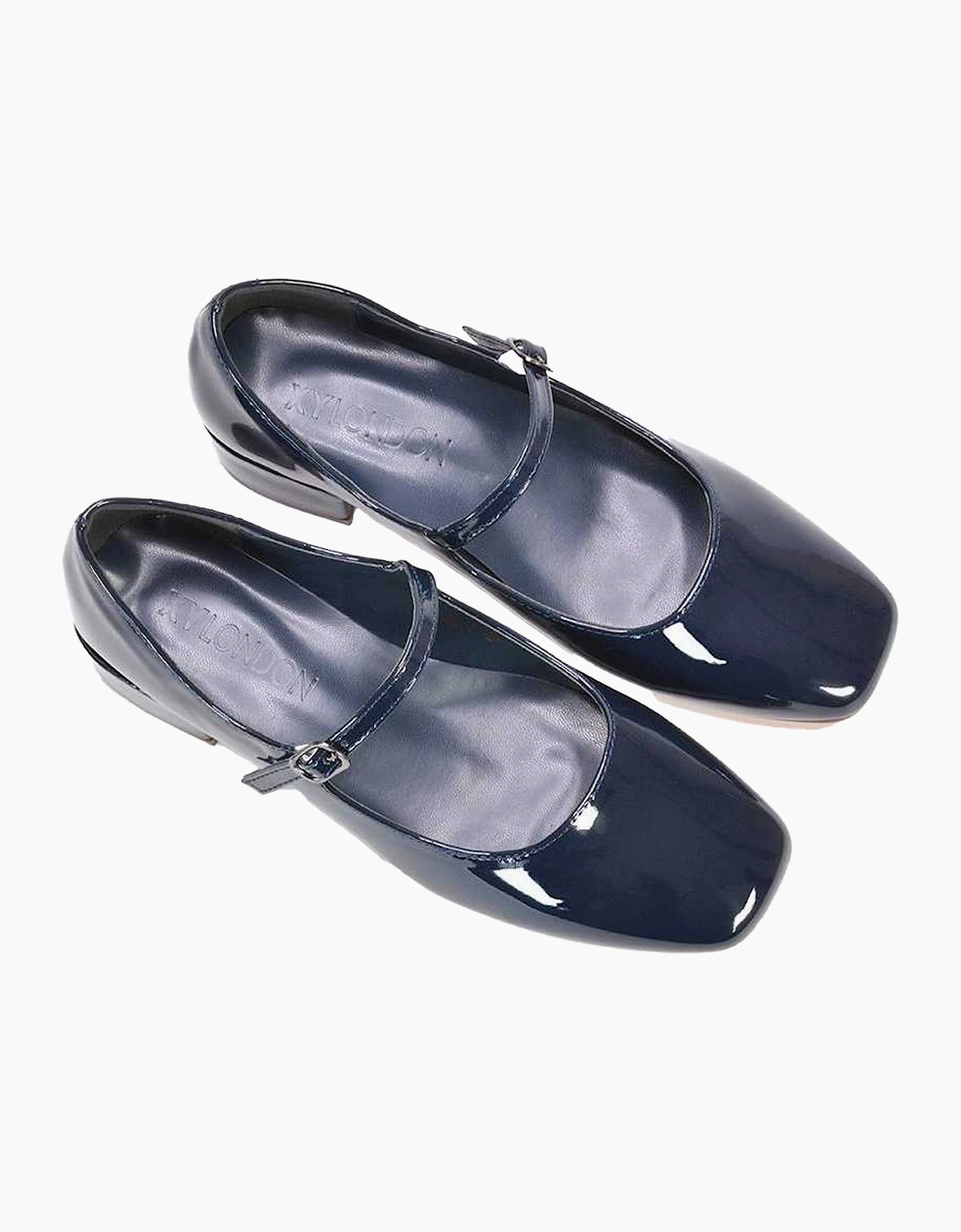 Womens/Ladies Jenna Patent Buckle Low Heel Mary Janes