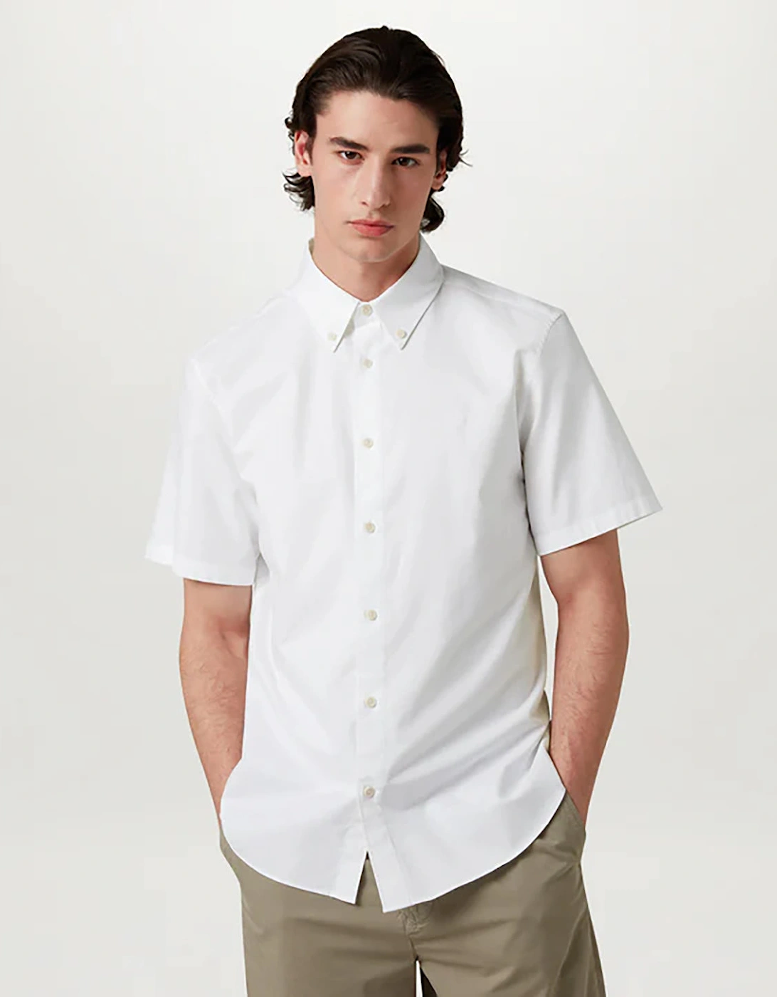 Mens Short Sleeve Street Shirt - White, 4 of 3