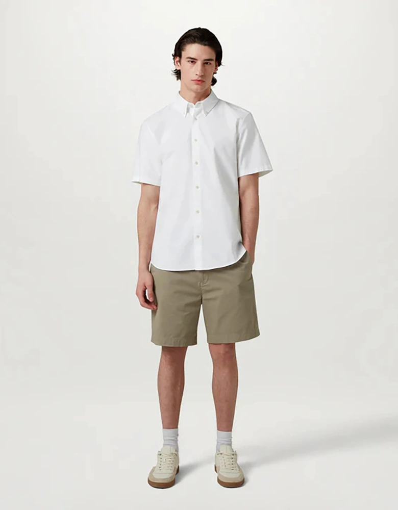 Mens Short Sleeve Street Shirt - White