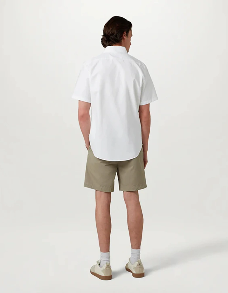 Mens Short Sleeve Street Shirt - White