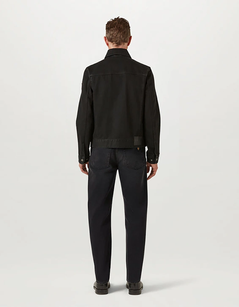 Piston Mens Trucker Jacket - Washed Black