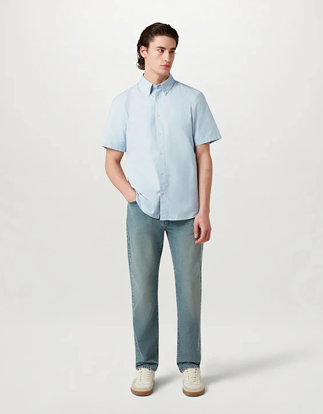 Belstaff Men's Blue Short Sleeve Street Shirt - Sky - : 42/Regular Xl