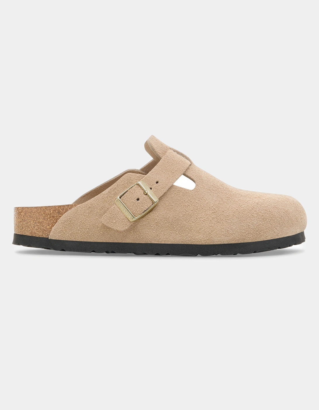 Suede Leather Womens Clogs - Sandcastle