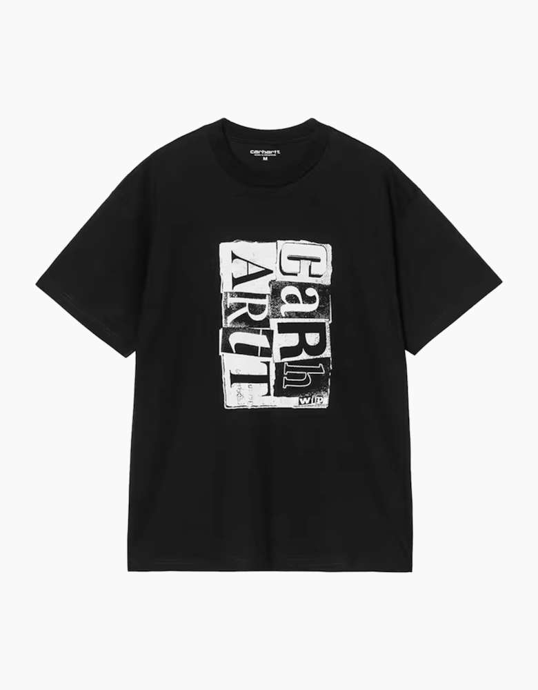S/S Moving Letterpress T-Shirt Black