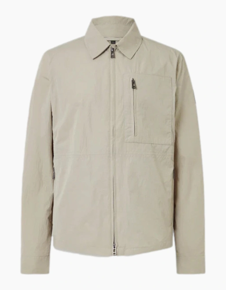 Grid Overshirt Dark Sand