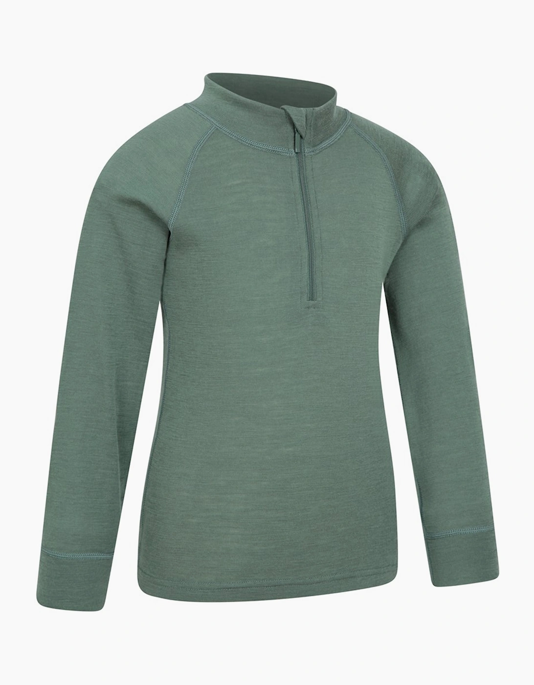 Childrens/Kids Merino Blend Half Zip Base Layer Top