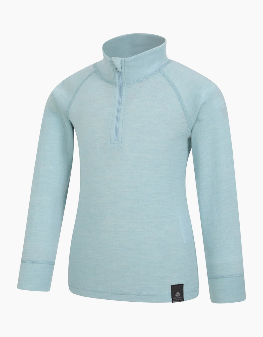 Childrens/Kids Merino Blend Half Zip Base Layer Top