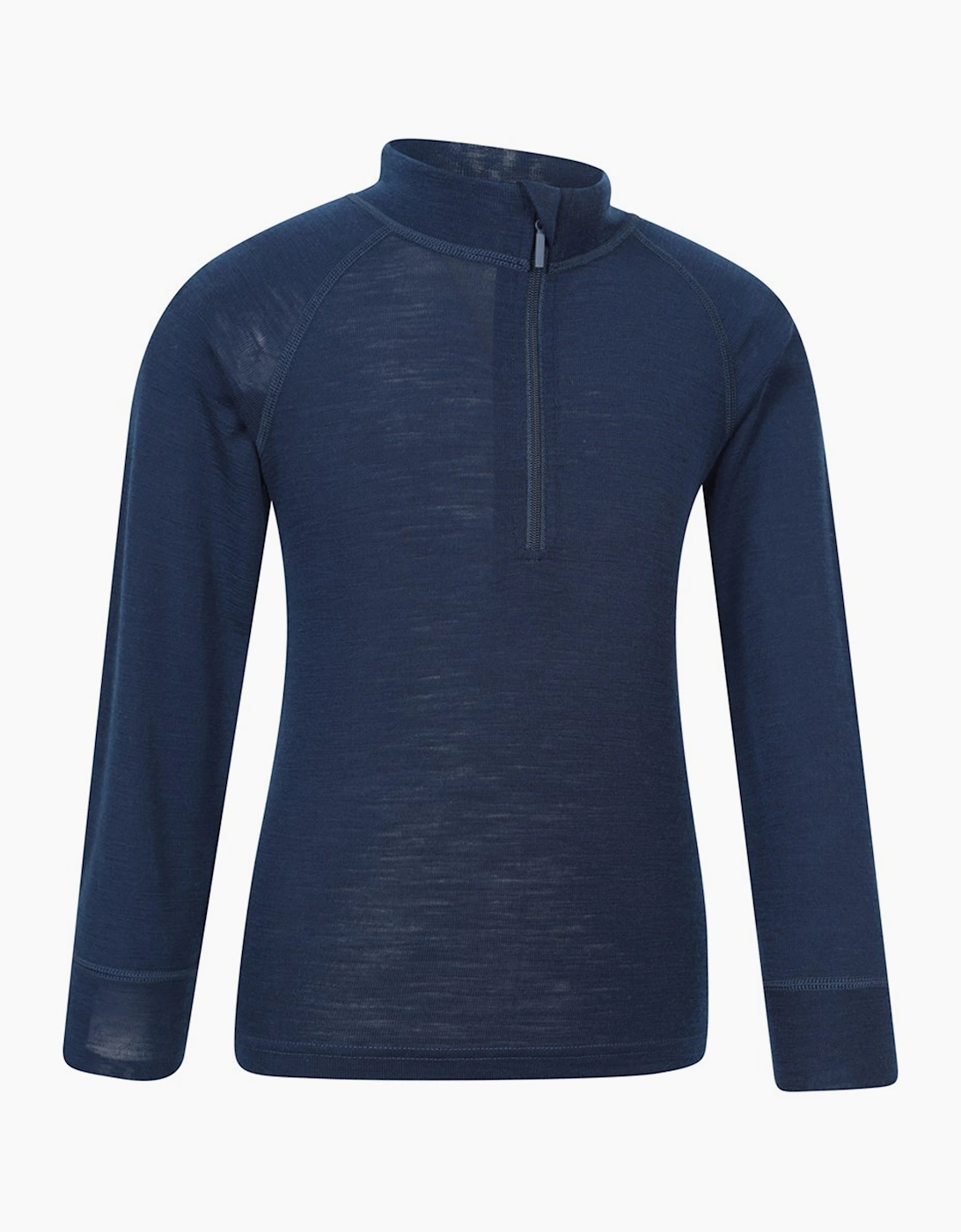 Childrens/Kids Merino Blend Half Zip Base Layer Top