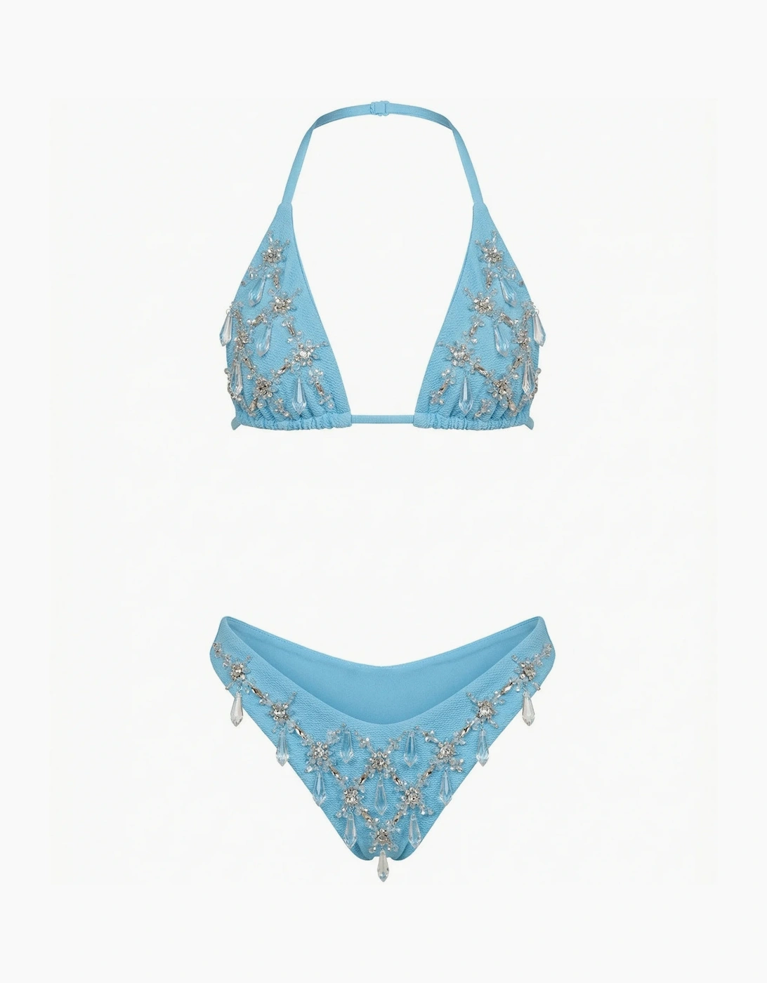 Calliope Luxury Crystal Bikini Bottom  Blue in stock