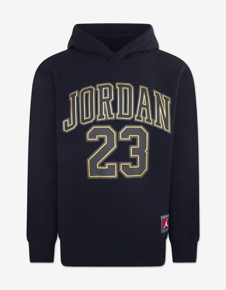 Jordan Kids HBR Fleece PO Hoodie in Black
