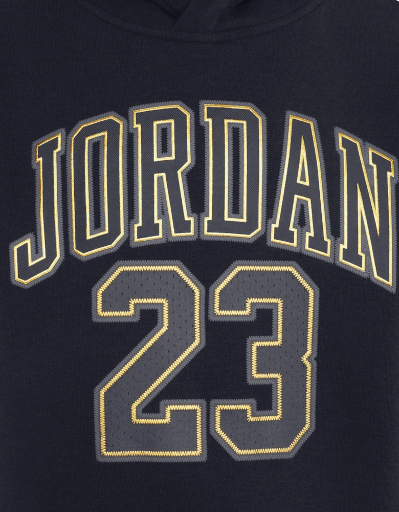 Jordan Kids HBR Fleece PO Hoodie in Black