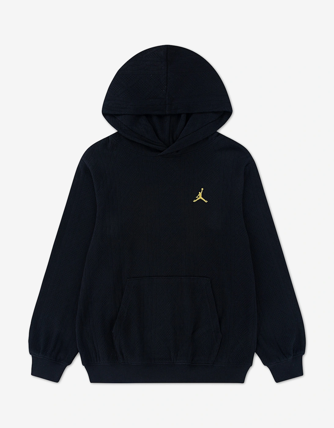 Jordan Boys Holiday Cable Knit Hoodie in Black, 5 of 4
