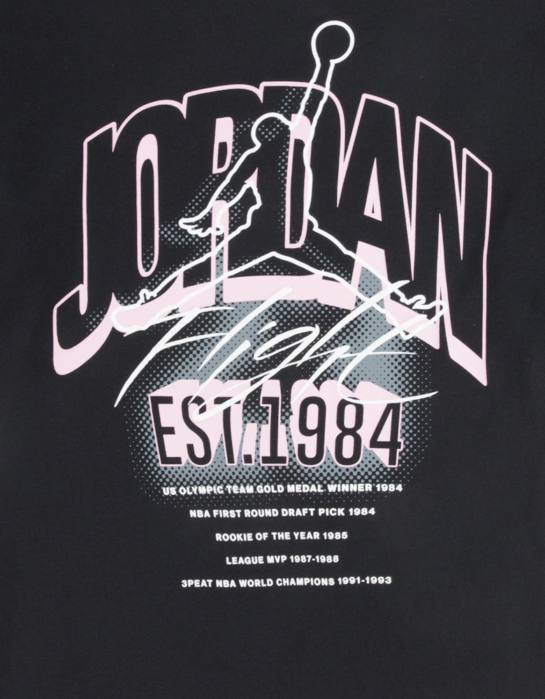 Jordan Girls MJ Back Stretch T-Shirt in Black