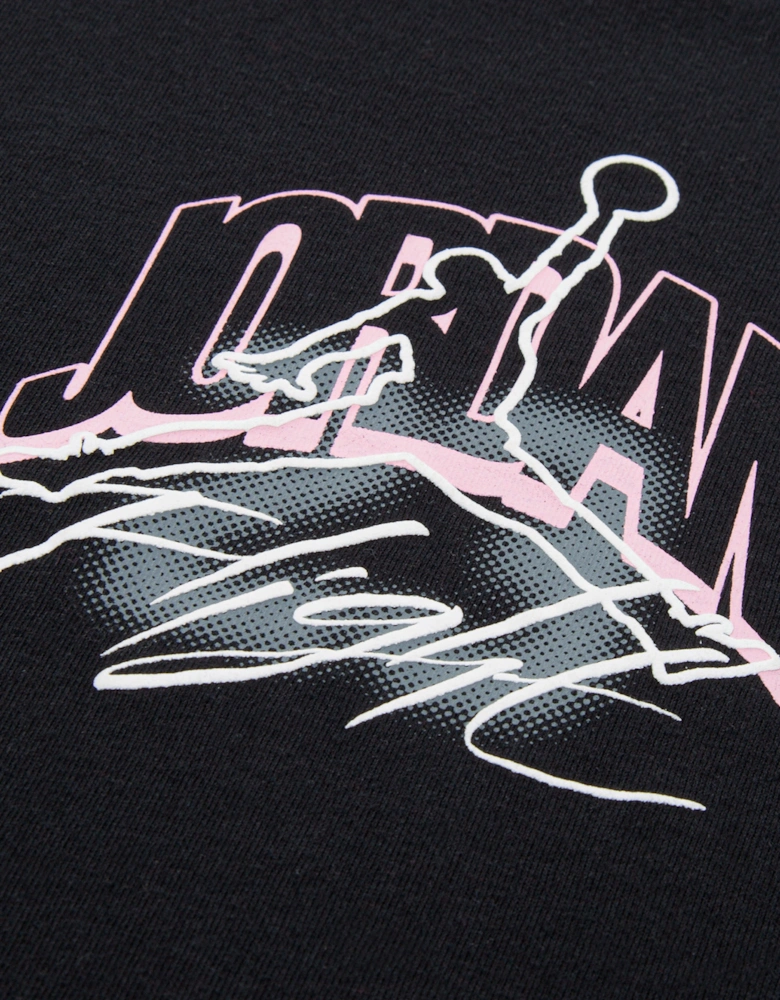 Jordan Girls MJ Back Stretch T-Shirt in Black