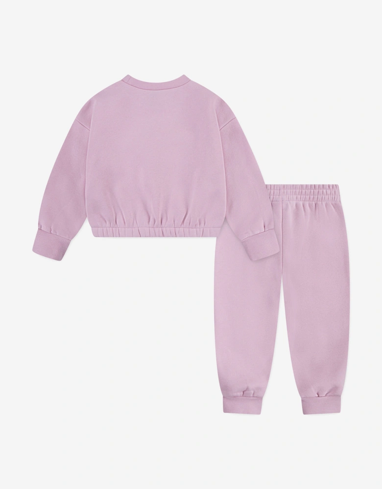 Jordan Girls Jumpman Club Bubble Fleece Tracksuit in Pink