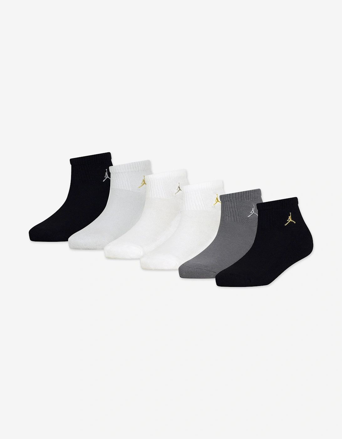 Jordan Kids Everyday Essentials 6 Pack Socks Set in Grey, 4 of 3