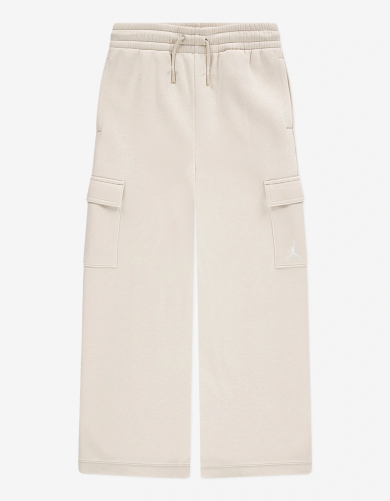 Jordan Girls MJ Brooklyn Fleece Cargo Pants in Brown