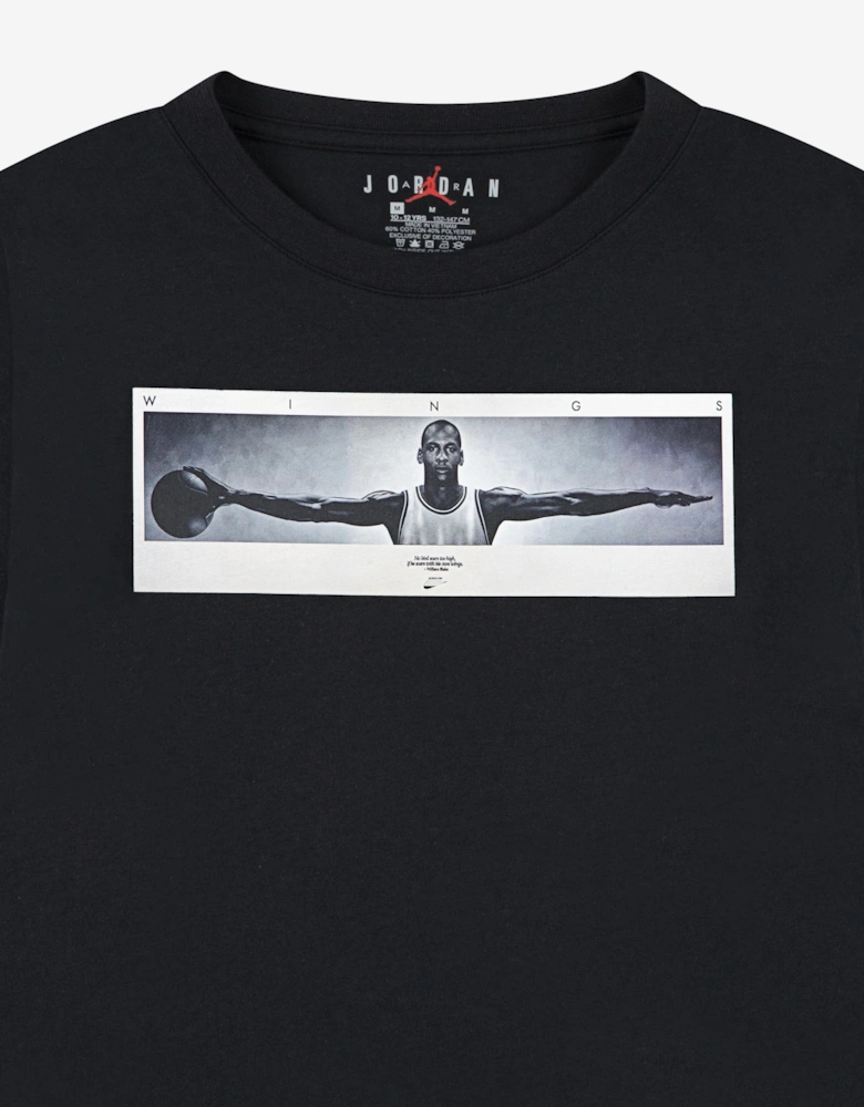 Jordan Boys Wings T-Shirt in Black