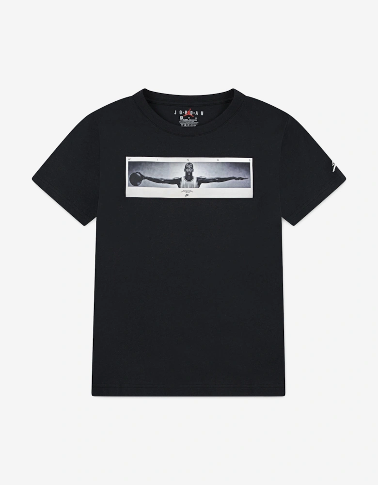 Jordan Boys Wings T-Shirt in Black