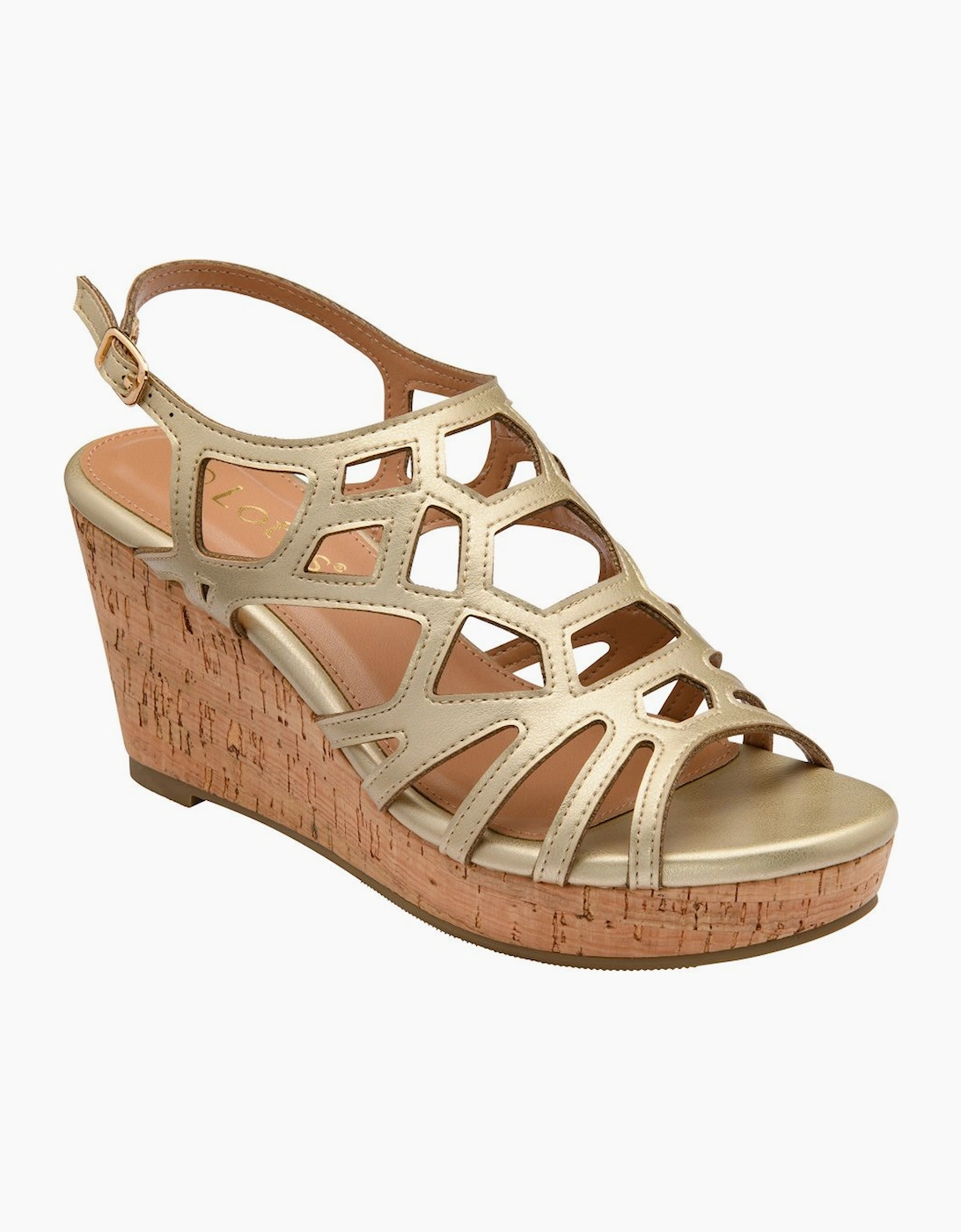 Lotus Women's Gold Synth Rhi Wedge Sandals - Size 5