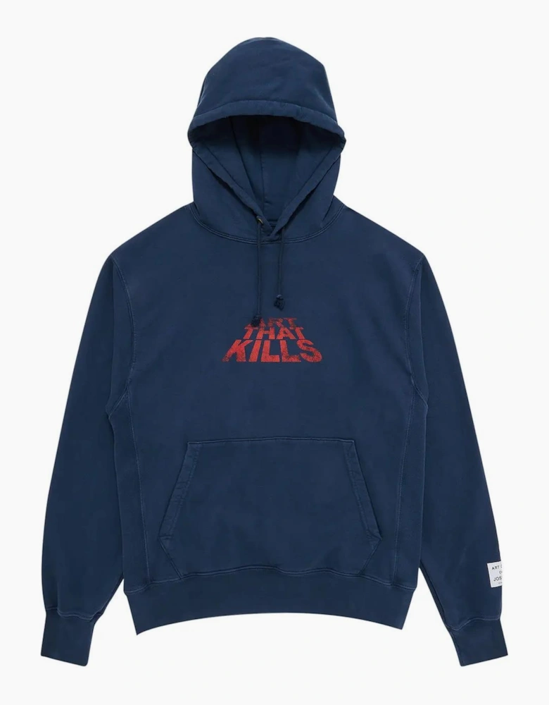 ATK Stacked Logo Hoodie in Navy