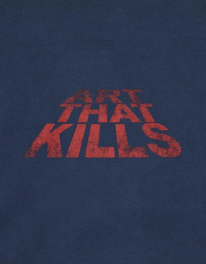 ATK Stacked Logo Hoodie in Navy