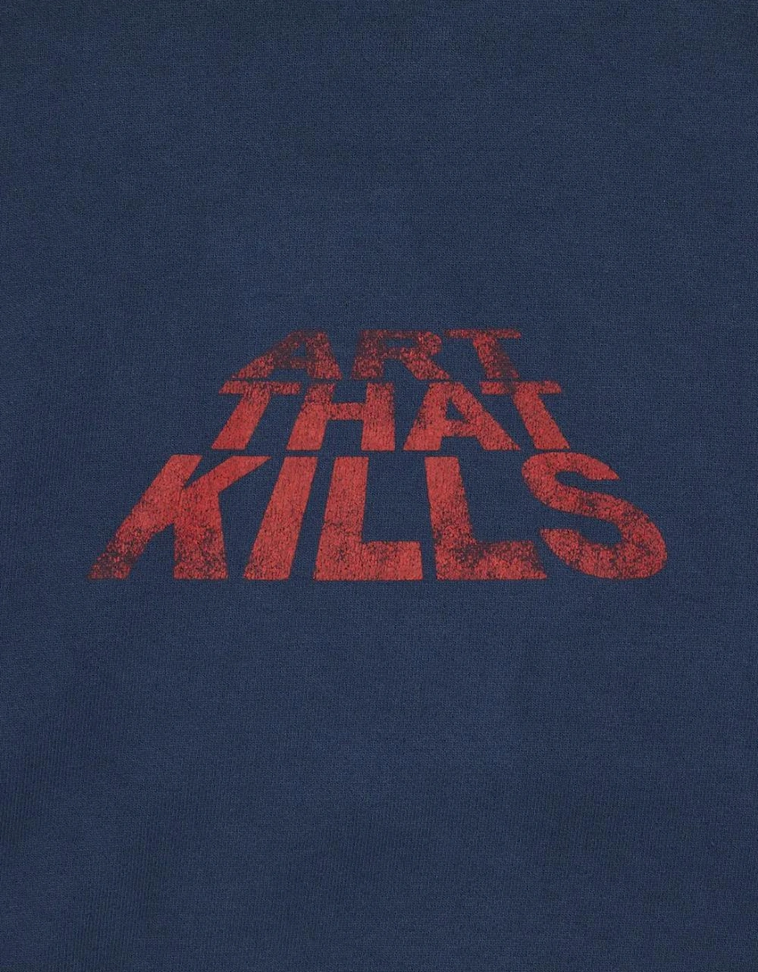 ATK Stacked Logo Hoodie in Navy