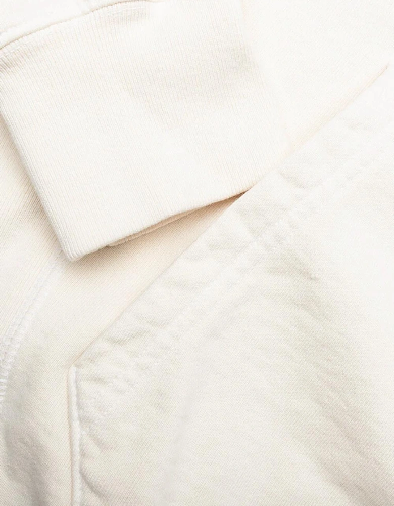 Upside Down Logo Hoodie in Beige