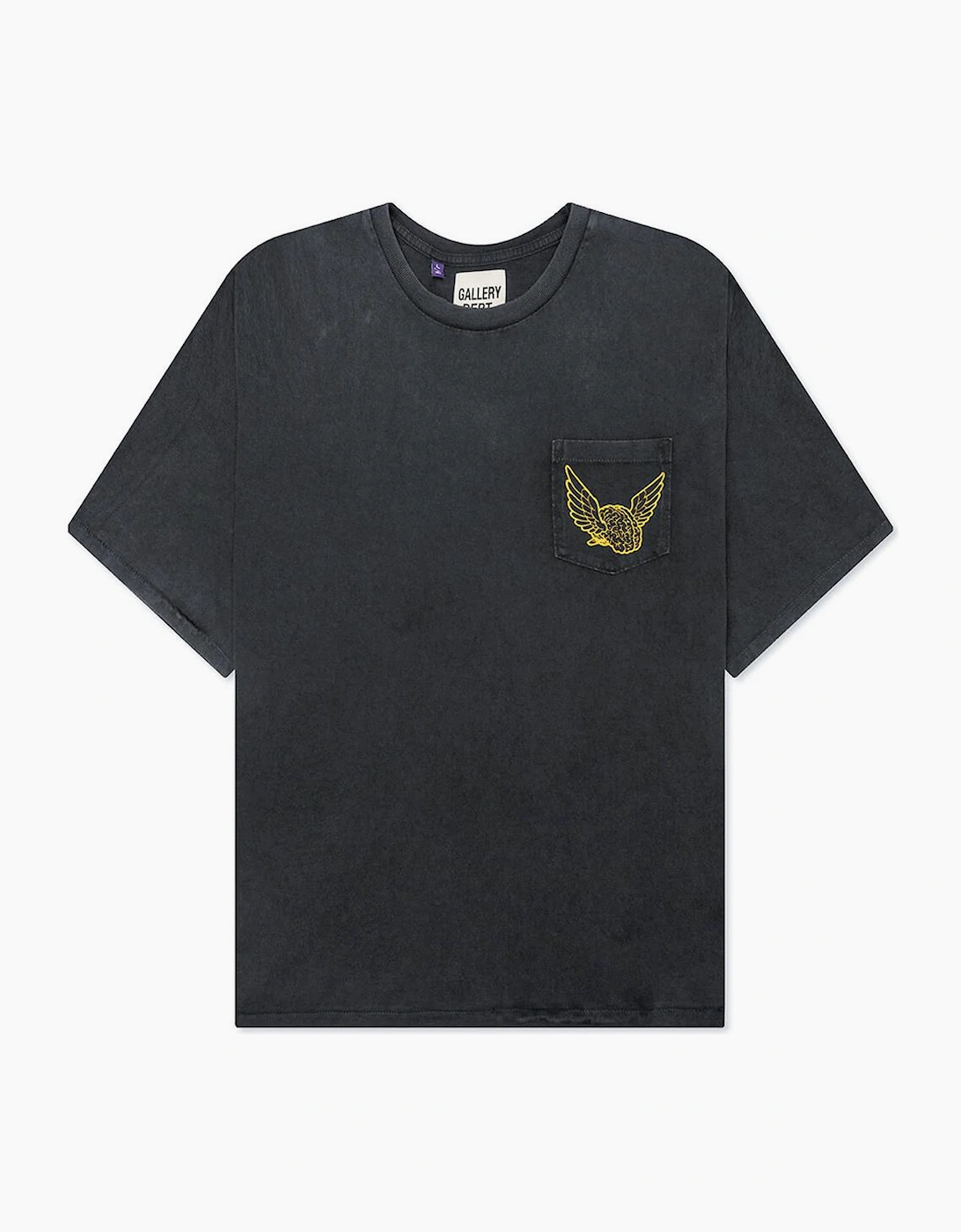 Gallery Dept Men's Black Flying Brain Pocket T-Shirt In - Size: 36