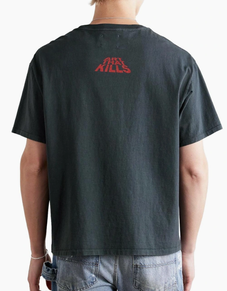 Introvert/Extrovert Reversible T-Shirt in Black