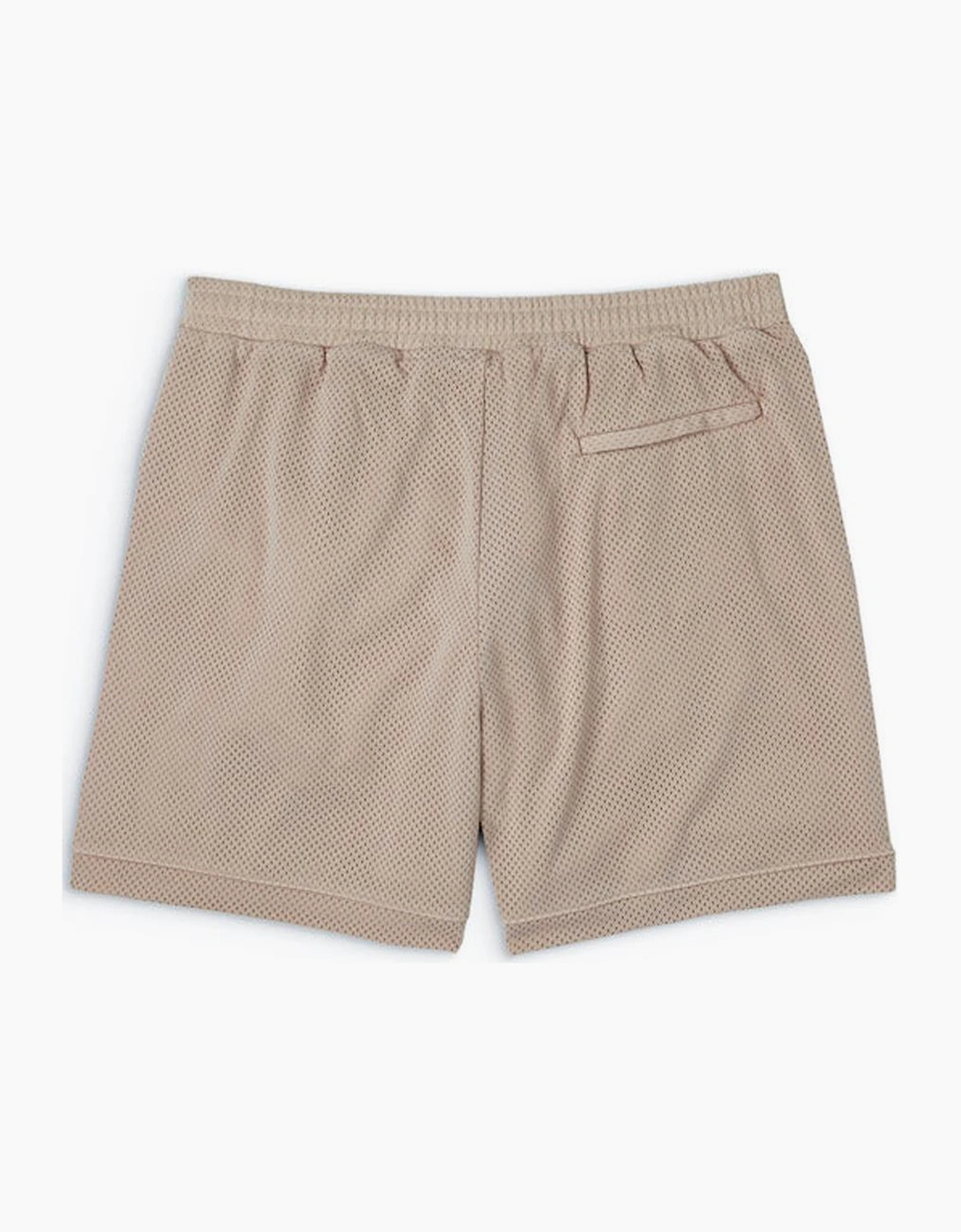 French Logo Mesh Shorts in Tan
