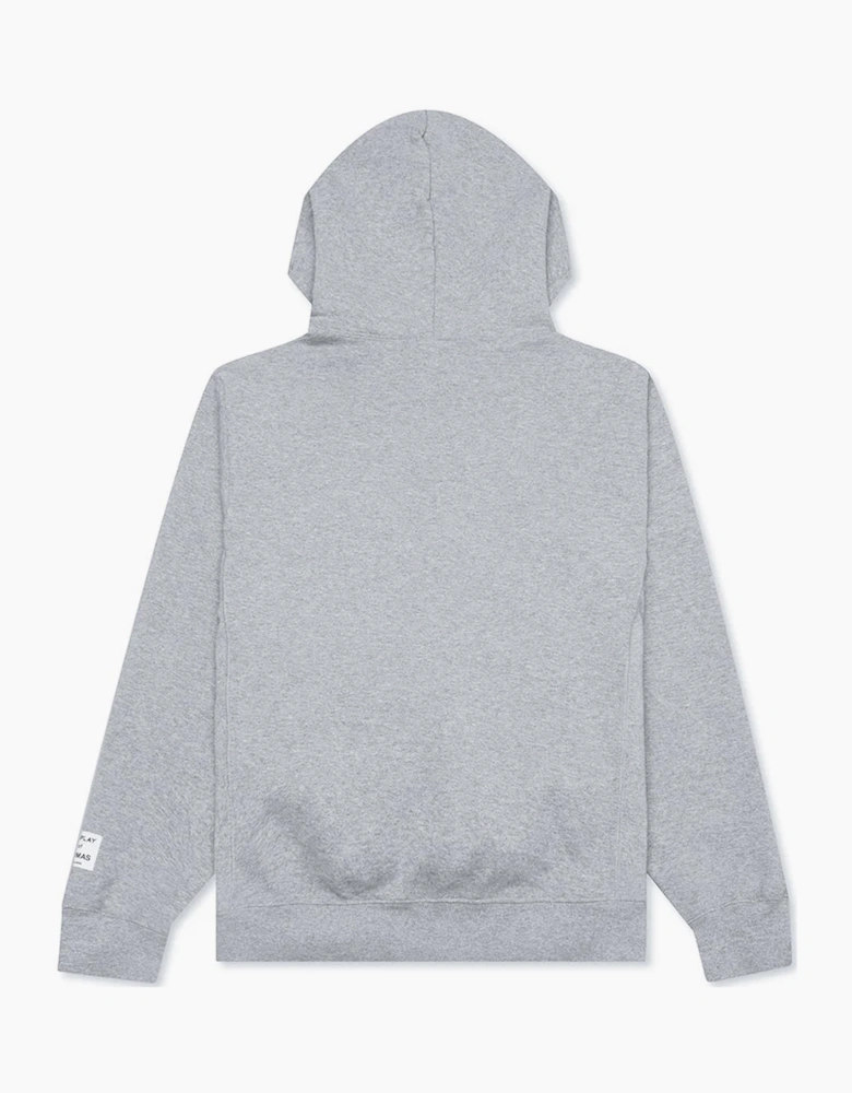 Centre Logo Hoodie in Heather Grey