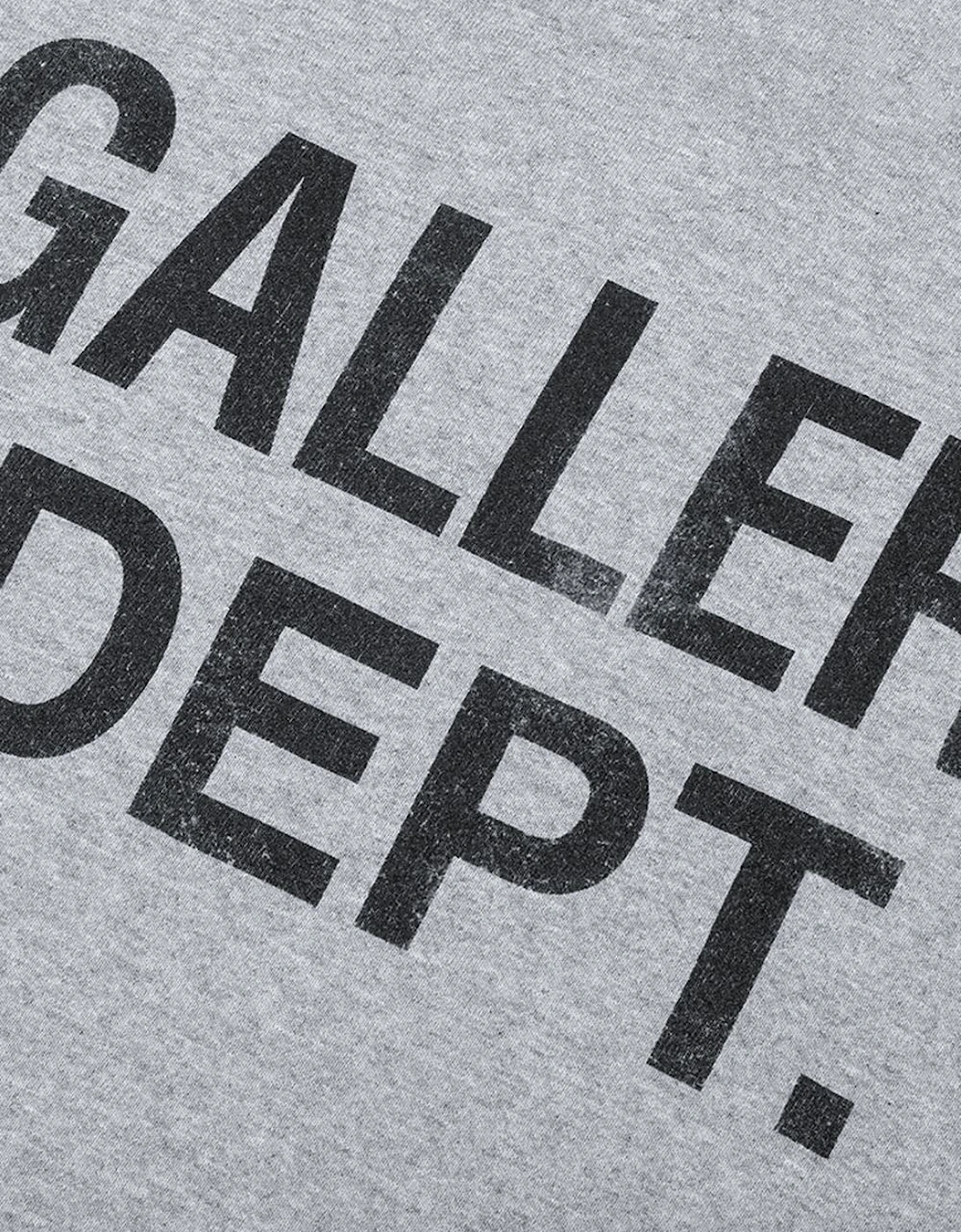 Centre Logo Hoodie in Heather Grey