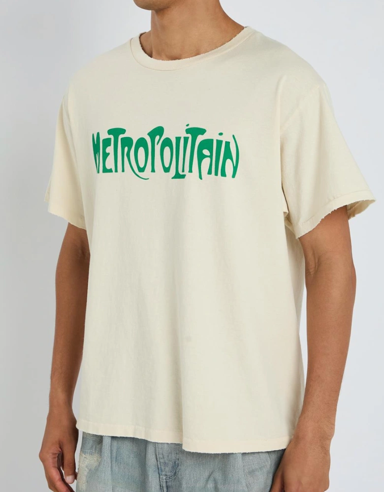 Metropolitan Logo T-Shirt in Cream