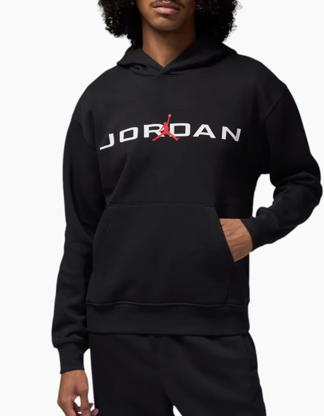 Nike Men's Nike Air Jordan Mens Pullover Hoodie Casual Tops - Black