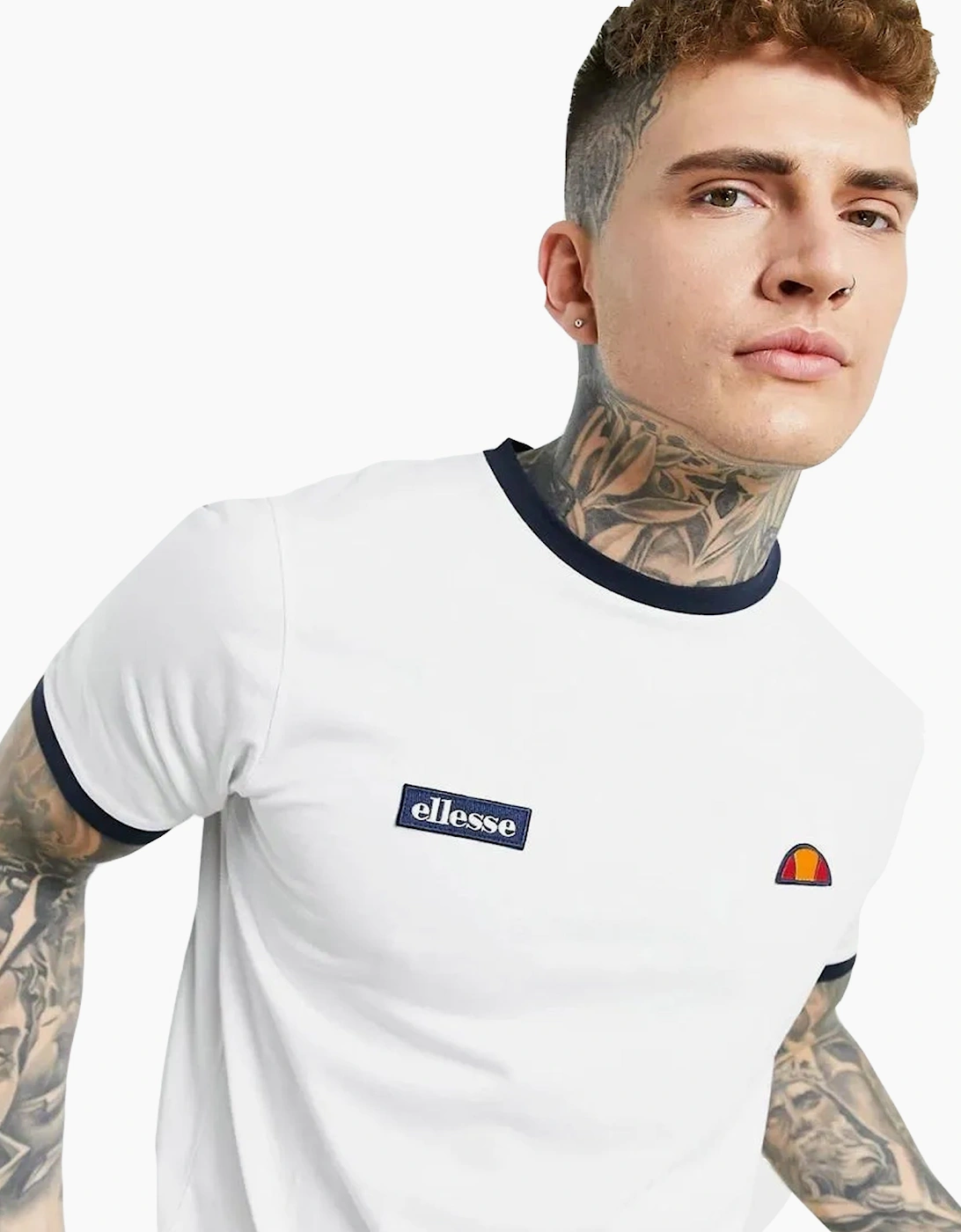 Ellesse Men's White Ringetto T-Shirt - : 42 Xl